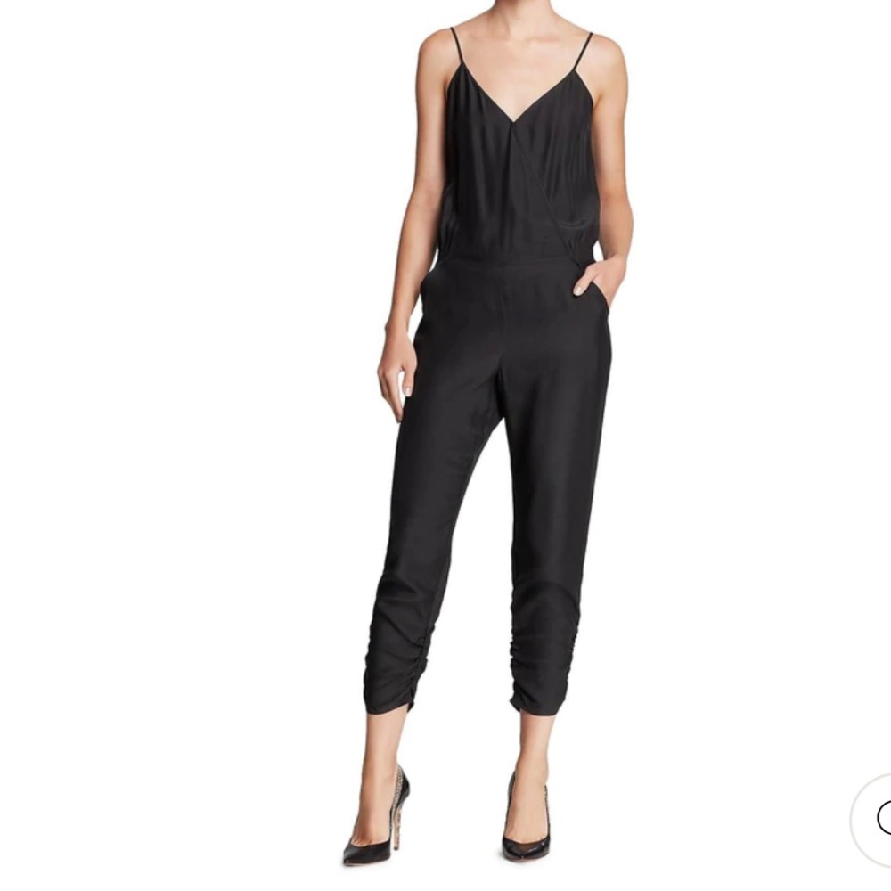 Black Parker Satin Liv Jumpsuit